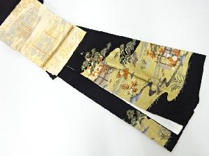 リサイクル　金彩霞取りに茶屋辻模様刺繍留袖(比翼付き)・袋帯セット